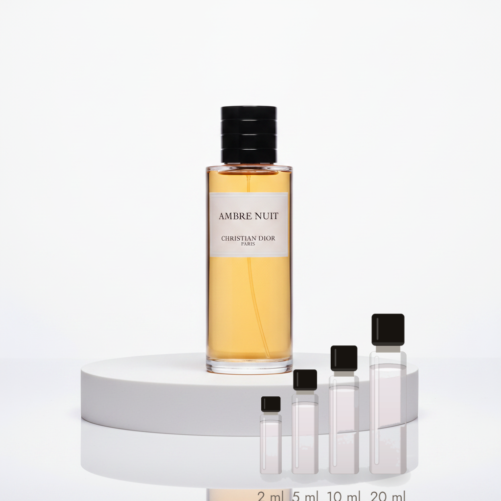 Dior Ambre Nuit – Abfüllungen in 2, 5, 10 und 20 ml vor dem Originalflakon