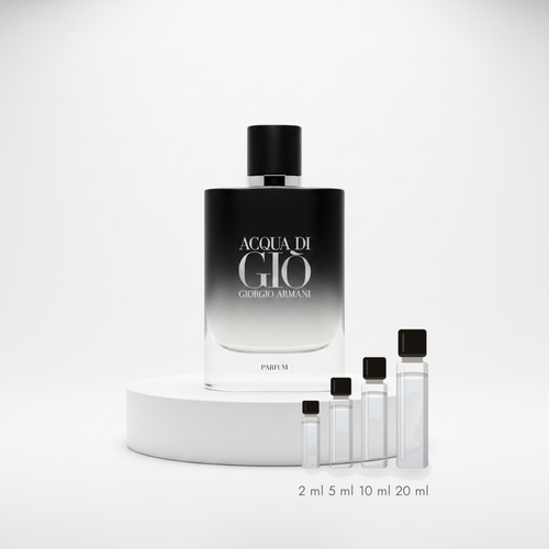 Giorgio Armani Acqua di Giò Parfum – Abfüllungen in 2, 5, 10 und 20 ml vor dem Originalflakon