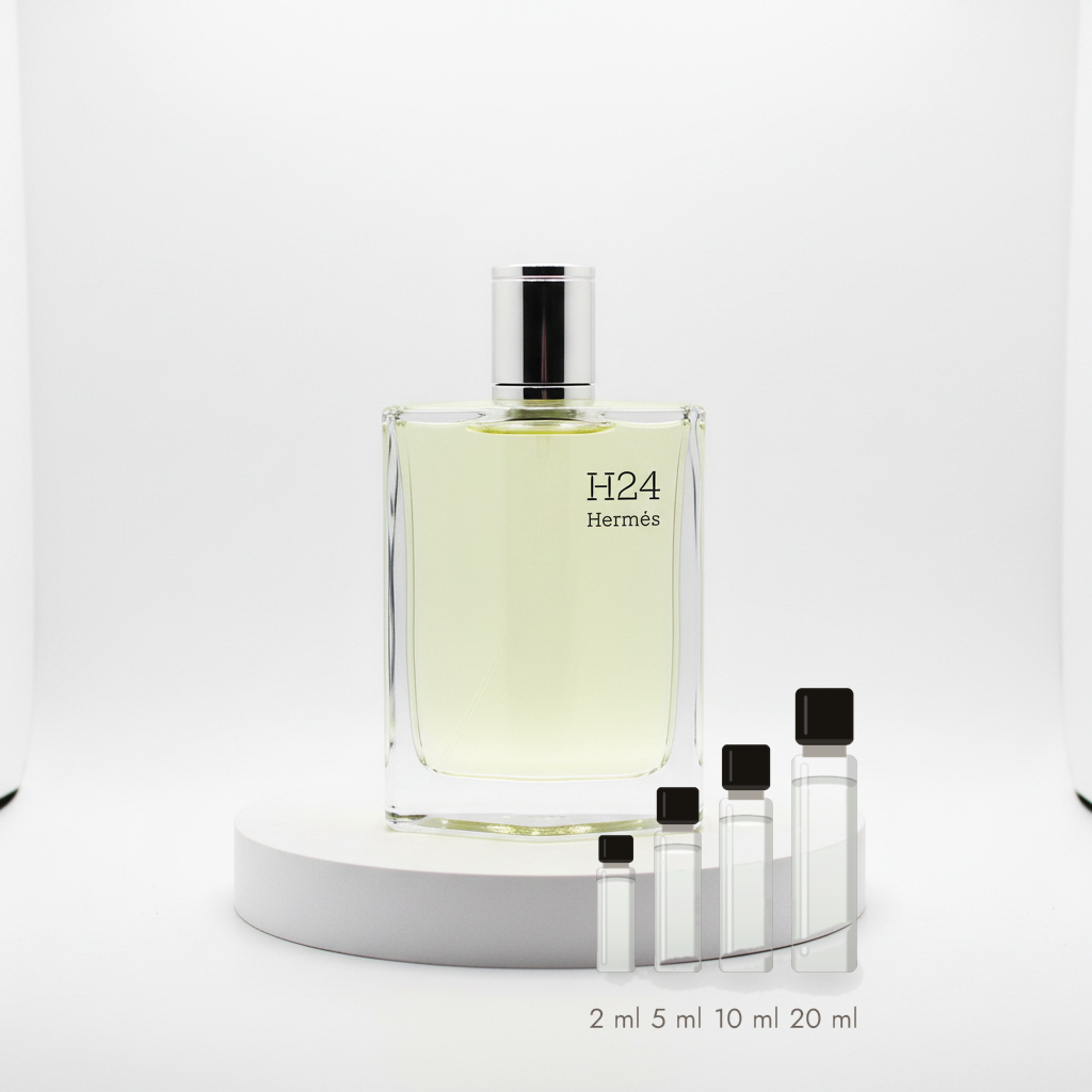 Hermès H24 – Abfüllungen in 2, 5, 10 und 20 ml vor dem Originalflakon