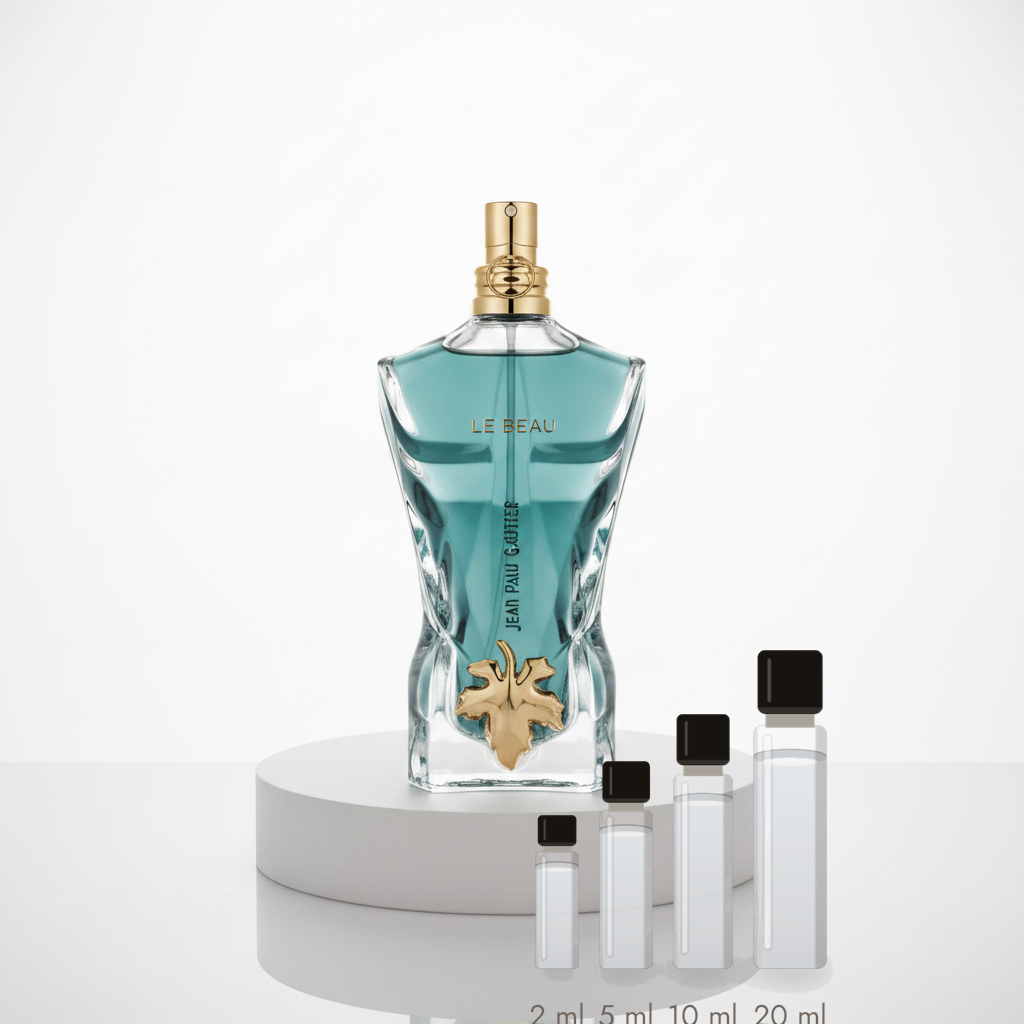 Jean Paul Gaultier Le Beau – Abfüllungen in 2, 5, 10 und 20 ml vor dem Originalflakon