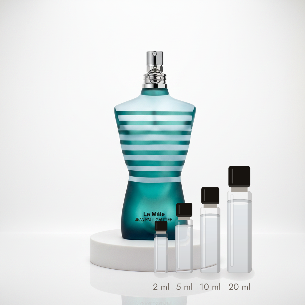 Jean Paul Gaultier Le Mâle – Abfüllungen in 2, 5, 10 und 20 ml vor dem Originalflakon