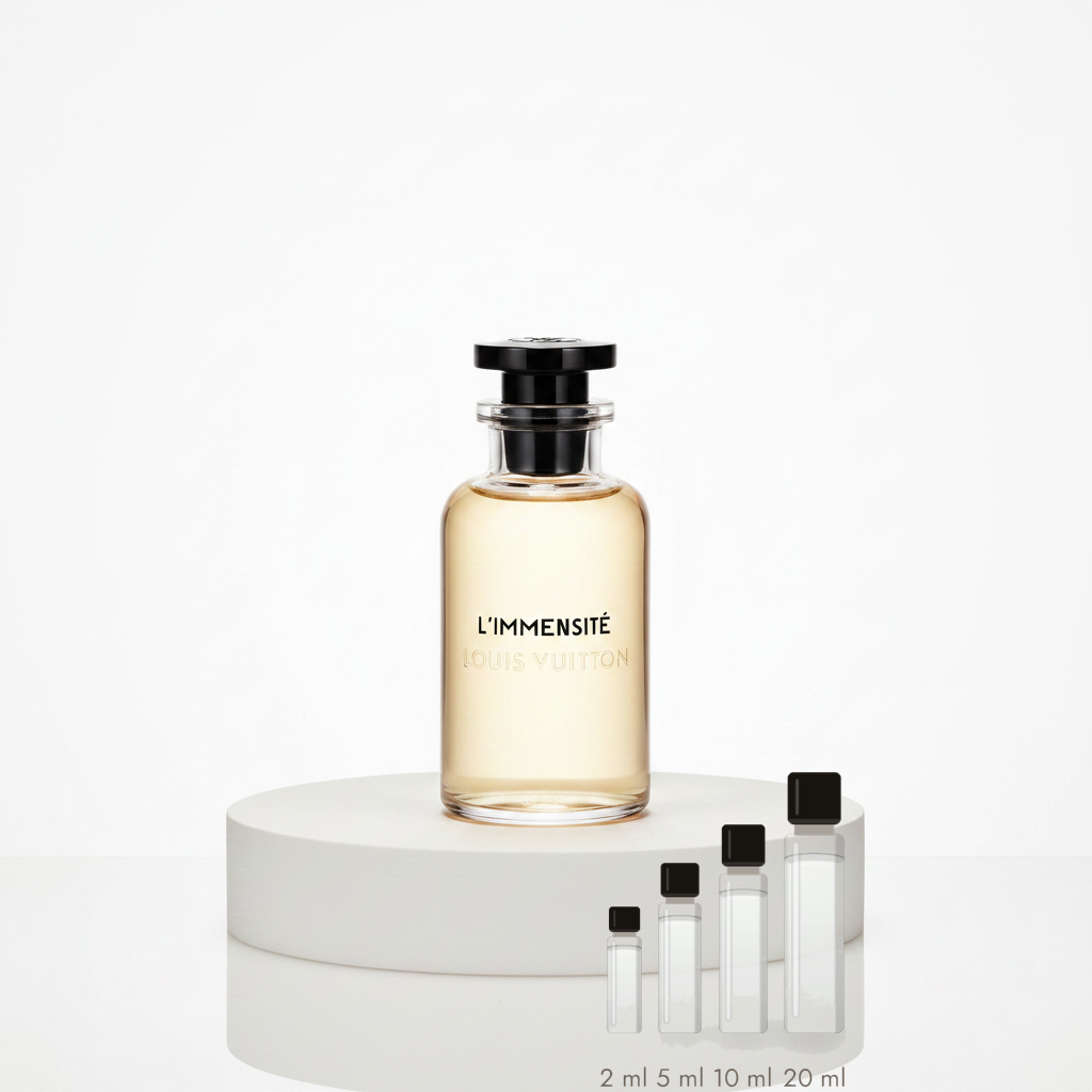 Louis Vuitton L'Immensité – Abfüllungen in 2, 5, 10 und 20 ml vor dem Originalflakon