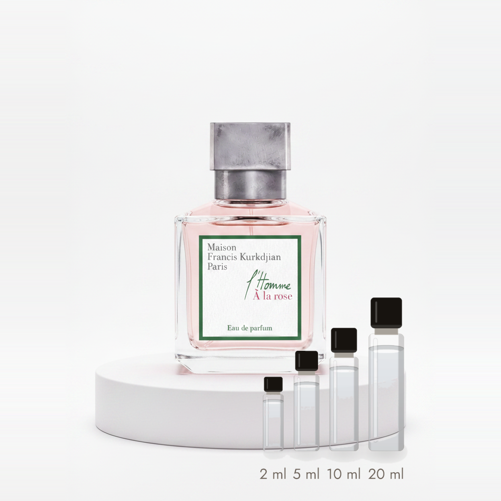 Maison Francis Kurkdjian L'Homme a la Rose – Abfüllungen in 2, 5, 10 und 20 ml vor dem Originalflakon