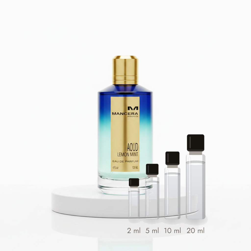 Mancera Aoud Lemon Mint – Abfüllungen in 2, 5, 10 und 20 ml vor dem Originalflakon
