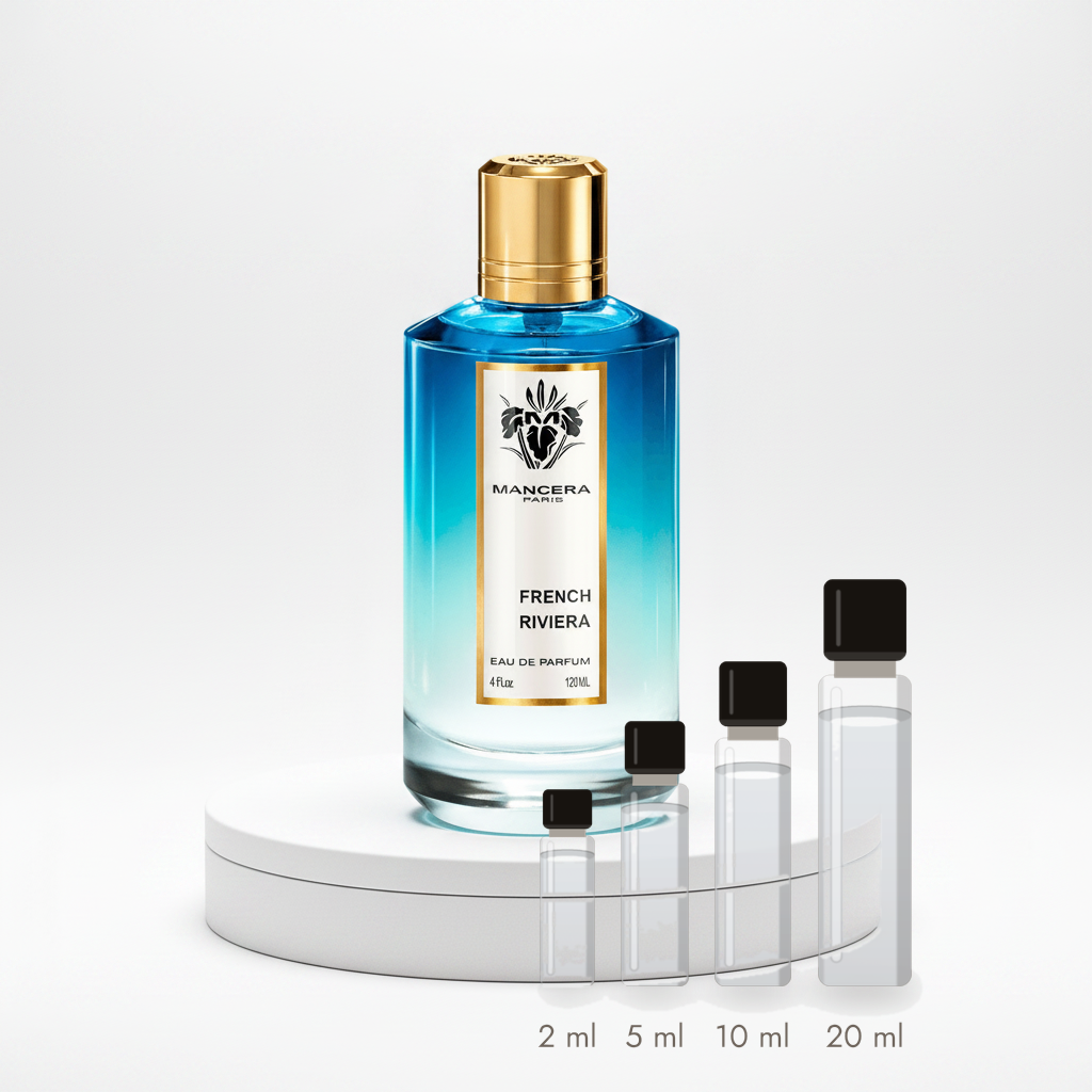 Mancera French Riviera – Abfüllungen in 2, 5, 10 und 20 ml vor dem Originalflakon