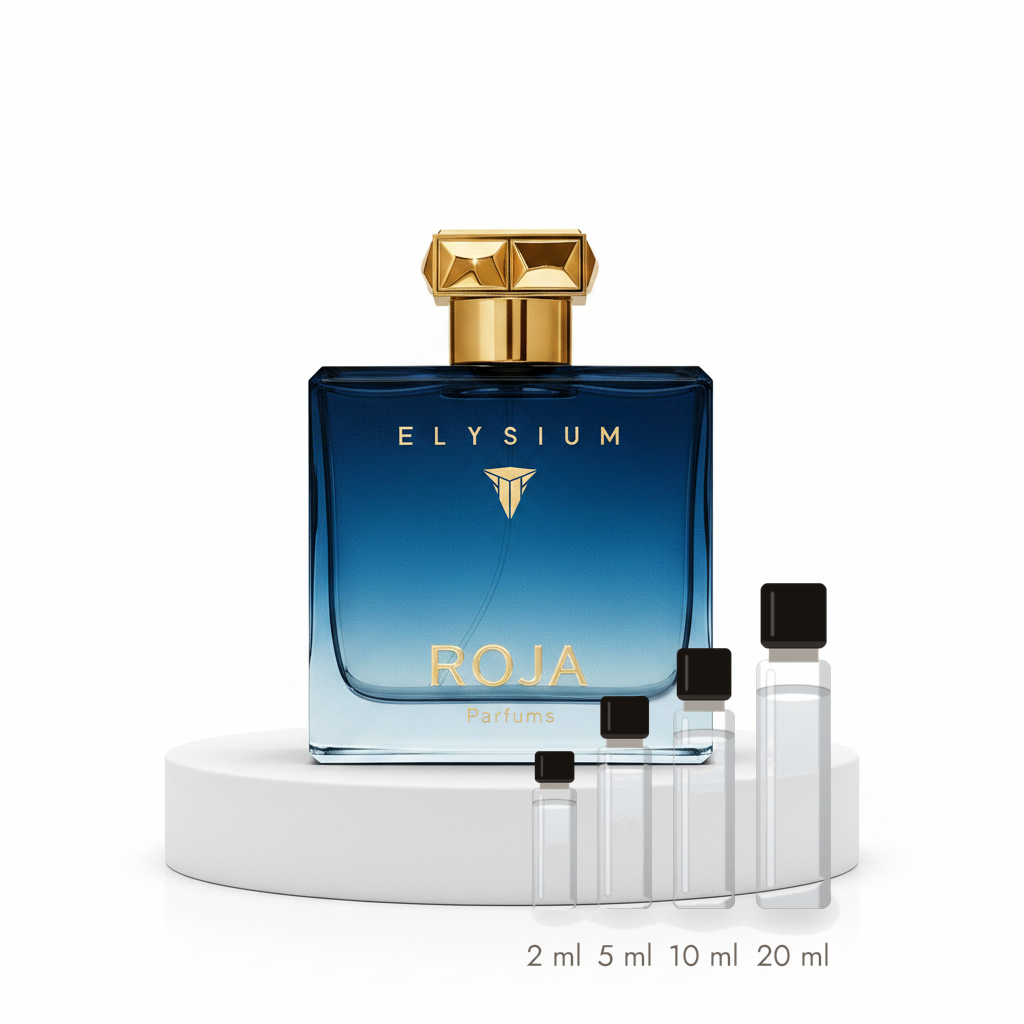 Roja Parfums Elysium pour Homme – Abfüllungen in 2, 5, 10 und 20 ml vor dem Originalflakon