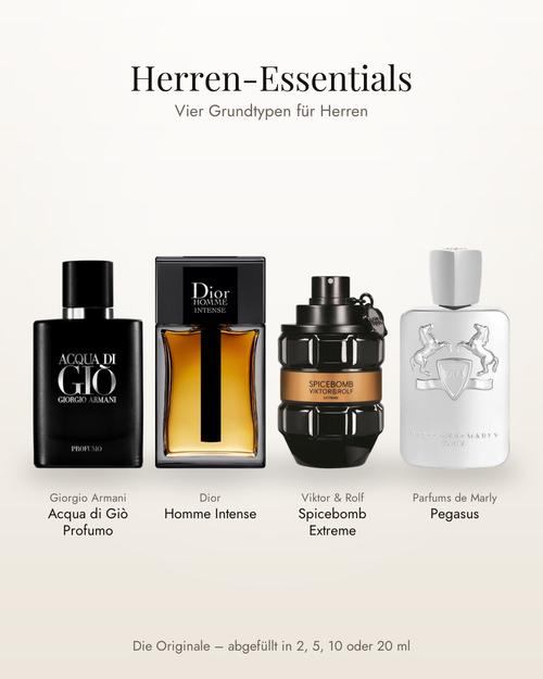 Originalflakons im Herren-Essentials