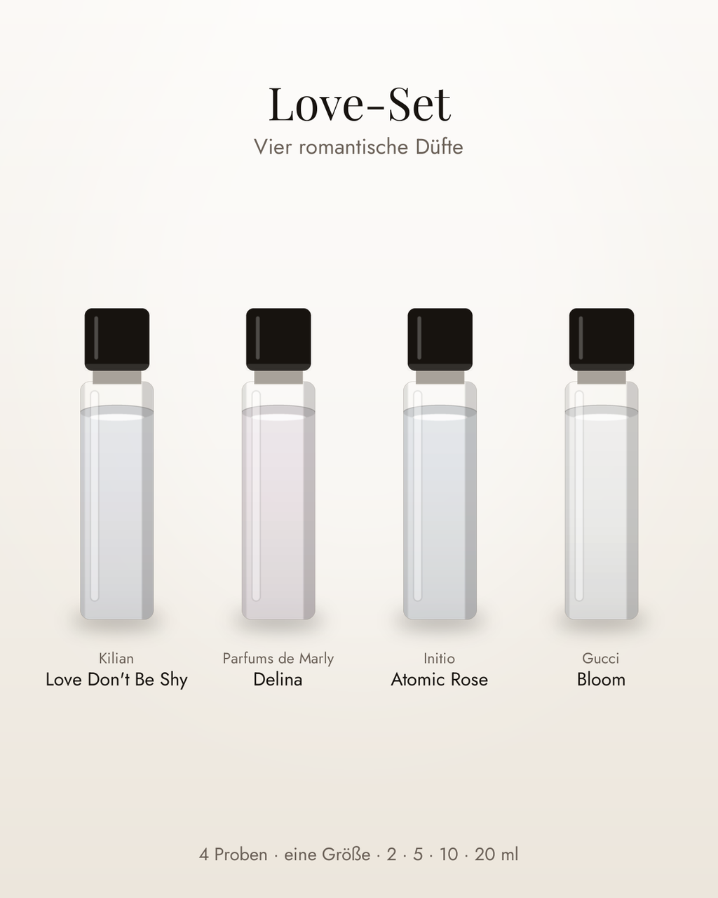 Love-Set – vier Parfumproben in einer Größe