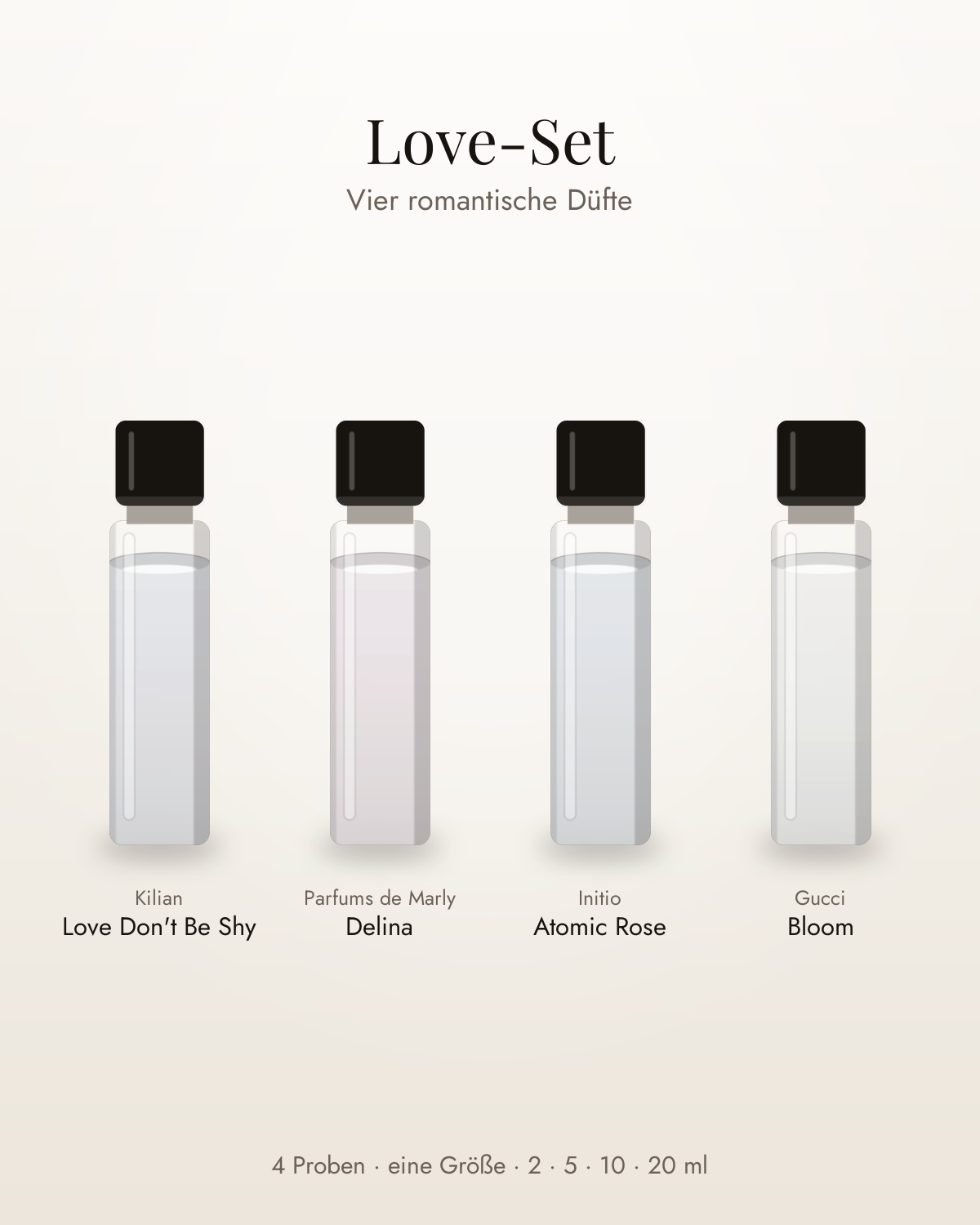 Love-Set – vier Parfumproben in einer Größe