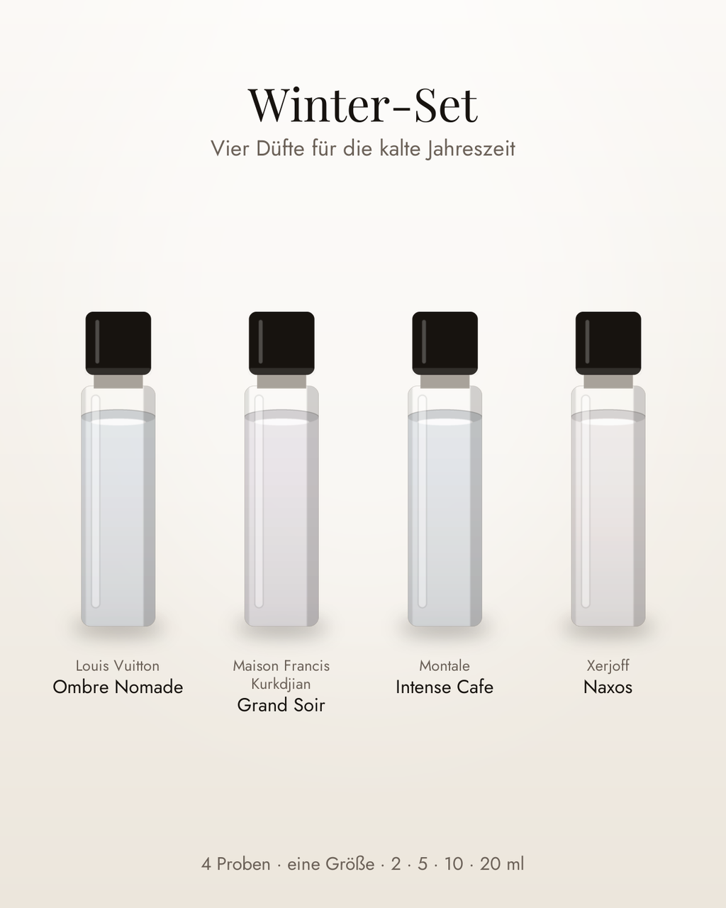 Winter-Set – vier Parfumproben in einer Größe