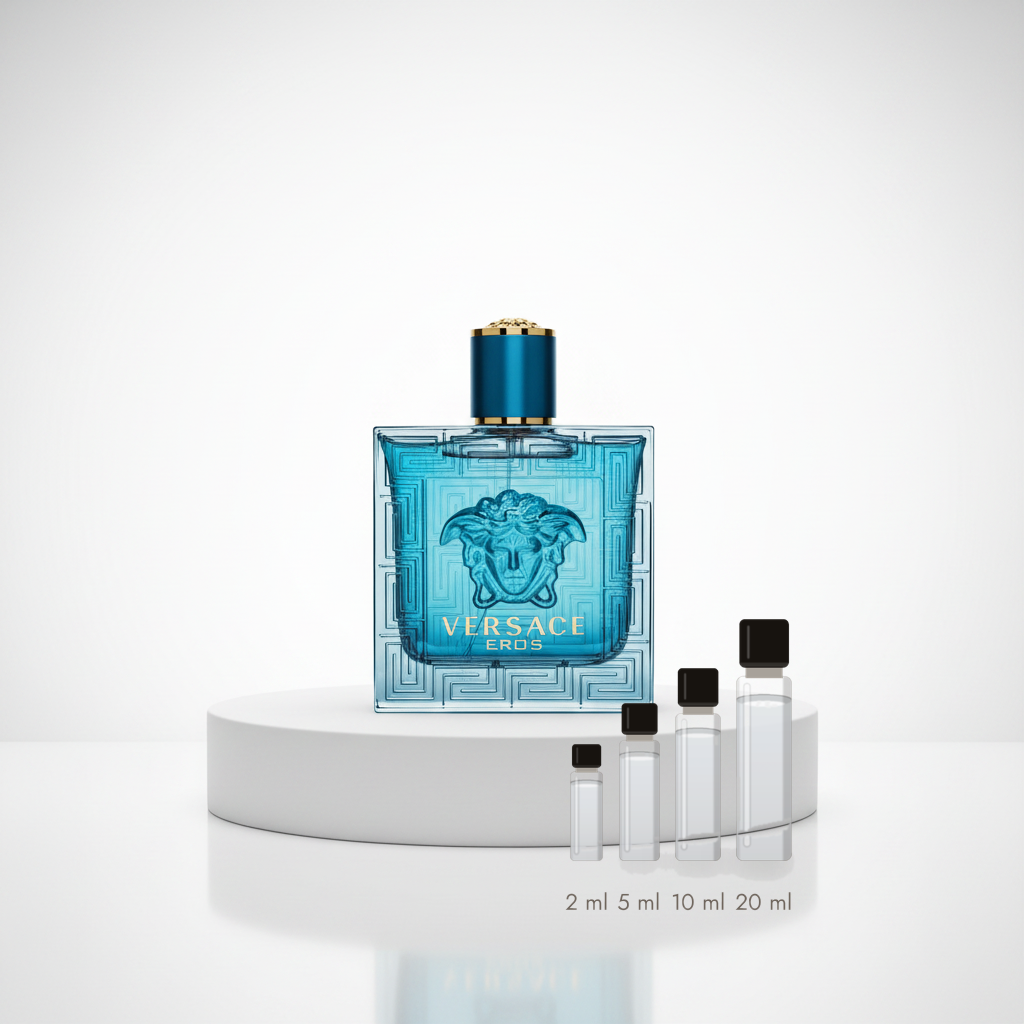 Versace Eros – Abfüllungen in 2, 5, 10 und 20 ml vor dem Originalflakon