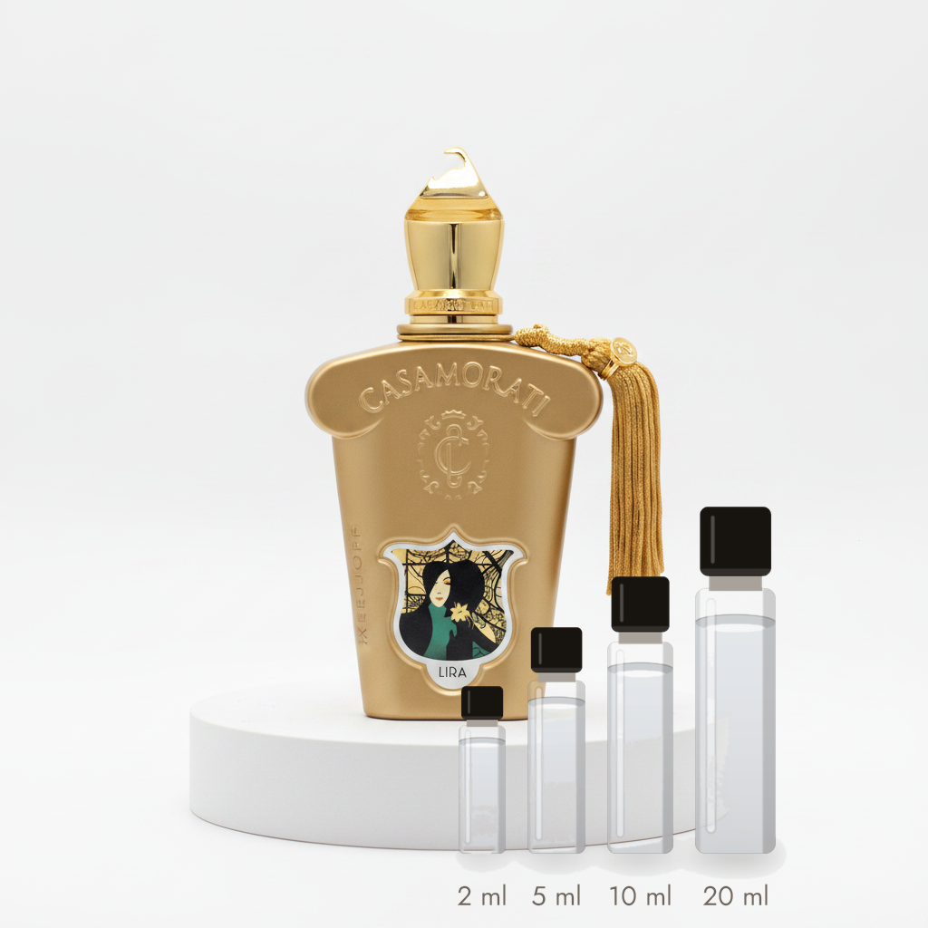 Xerjoff Lira – Abfüllungen in 2, 5, 10 und 20 ml vor dem Originalflakon