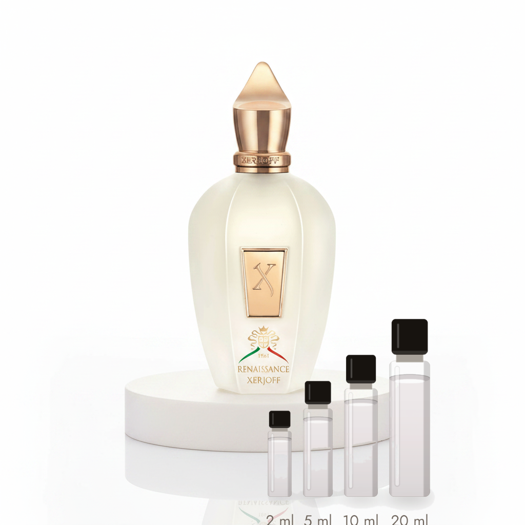 Xerjoff Renaissance – Abfüllungen in 2, 5, 10 und 20 ml vor dem Originalflakon